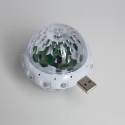 Ночник проектор «Двойной диско-шар» 7 см, 5 В, свечение RGB