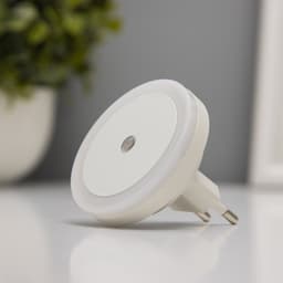 Ночник «Круг» LED реагирует на темноту, белый 6.5×6.5×5 см RISALUX