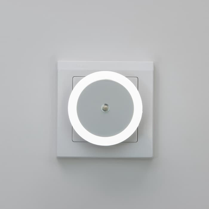 Ночник «Круг» LED реагирует на темноту, белый 6.5×6.5×5 см RISALUX