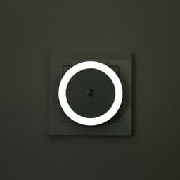 Ночник «Круг» LED реагирует на темноту, белый 6.5×6.5×5 см RISALUX