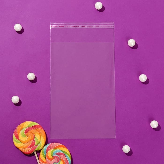 Пакет БОПП с клеевым клапаном, прозрачный для фасовки и упаковки, 12×18/4 см, 25 мкм