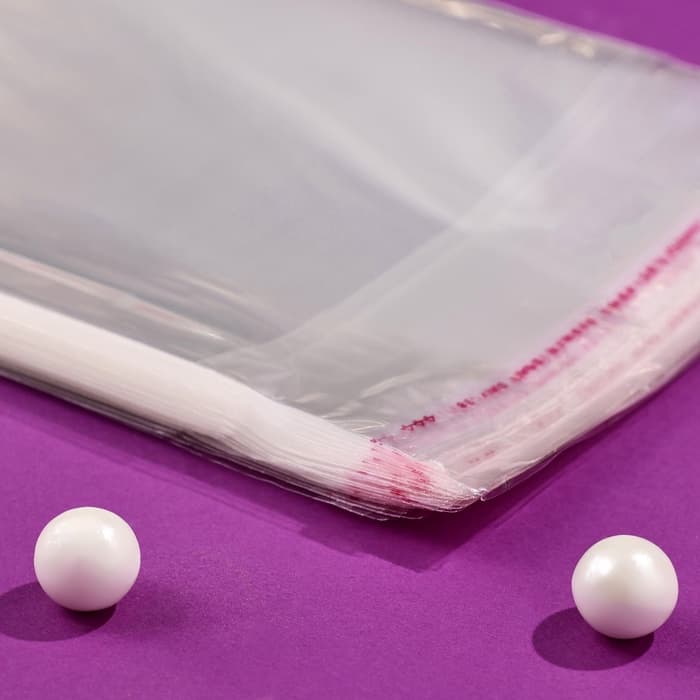 Пакет БОПП с клеевым клапаном, прозрачный для фасовки и упаковки, 12×22/4 см, 25 мкм