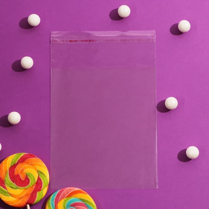 Пакет БОПП с клеевым клапаном, прозрачный для фасовки и упаковки, 12×14/4 см, 25 мкм