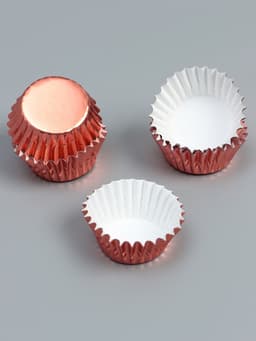 Форма для выпечки и упаковки конфет бумажная UPAK LAND, 3.5×2 см, одноразовая, розовое золото