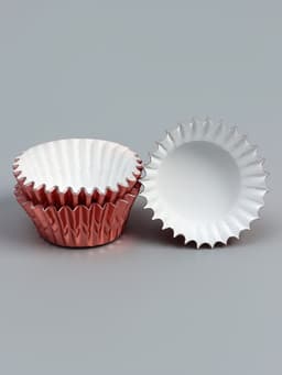 Форма для выпечки и упаковки конфет бумажная UPAK LAND, 3.5×2 см, одноразовая, розовое золото