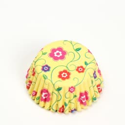 Форма для выпечки и упаковки конфет бумажная UPAK LAND «Цветы», 3.5×2 см, одноразовая, жёлтая