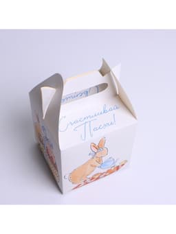 Коробка пасхальная для кулича «Счастливой Пасхи», 14×14×14 см