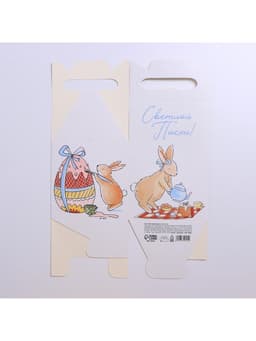 Коробка пасхальная для кулича «Счастливой Пасхи», 14×14×14 см