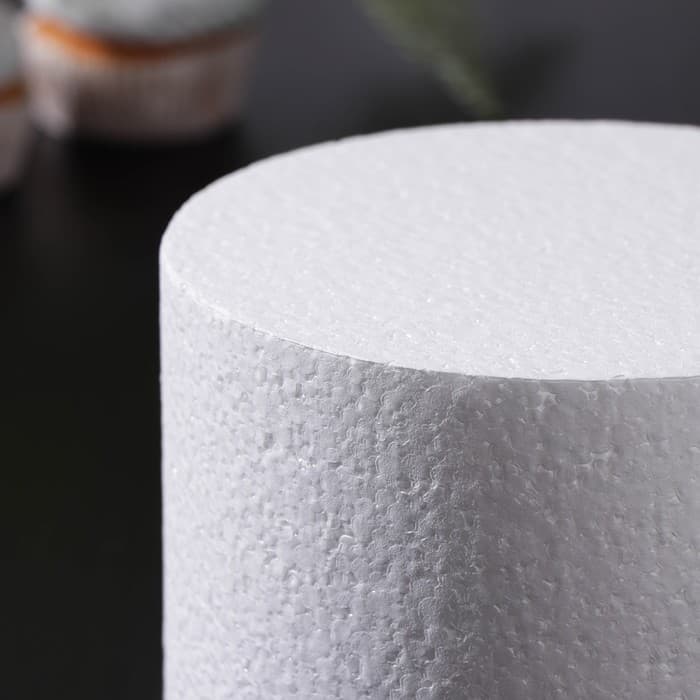 Фальш ярус для торта круглый, d=16 см, h=10 см, пенопласт, белый