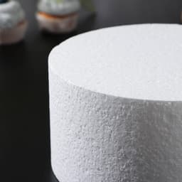 Фальш ярус для торта круглый, d=20 см, h=10 см, пенопласт, белый