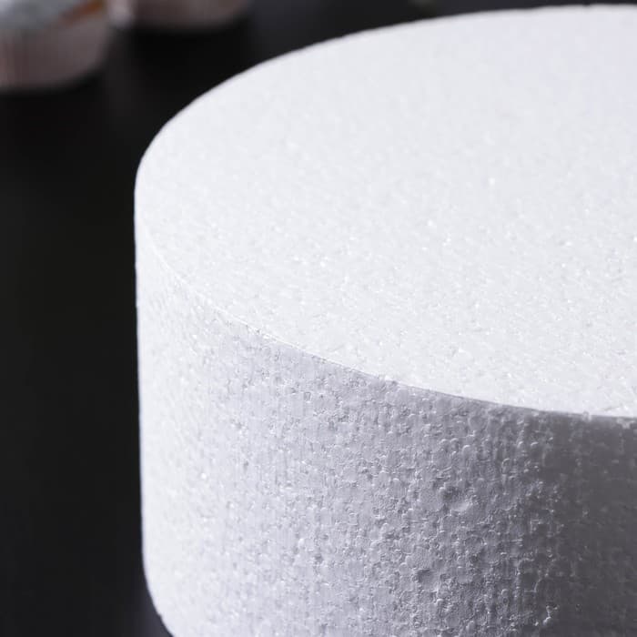 Фальш ярус для торта круглый, d=25 см, h=10 см, пенопласт, белый