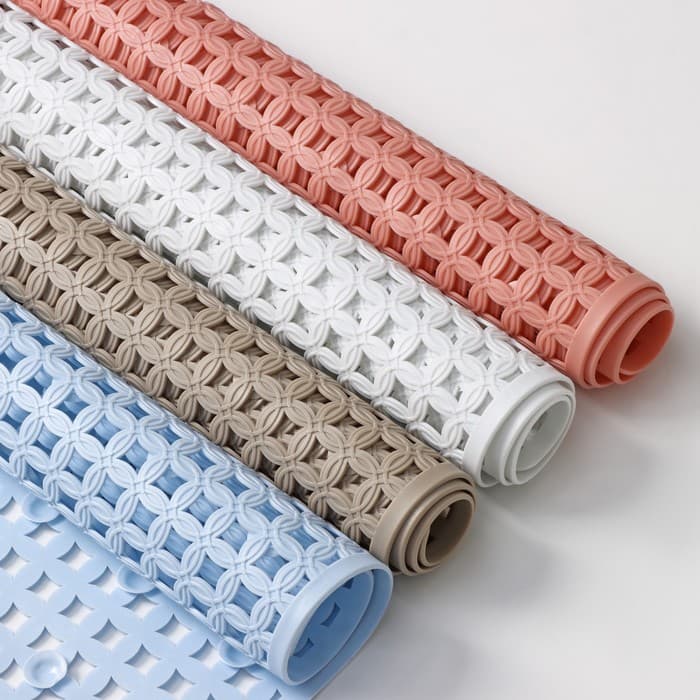 Коврик противоскользящий в ванну Доляна «Клеточка», на присосках, 50×50 см, МИКС