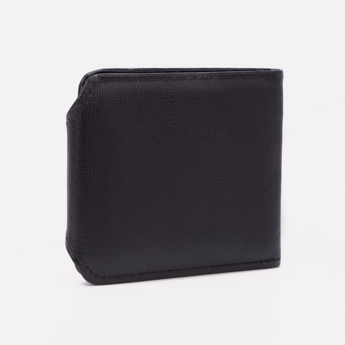 Портмоне мужское, на кнопке, чёрное