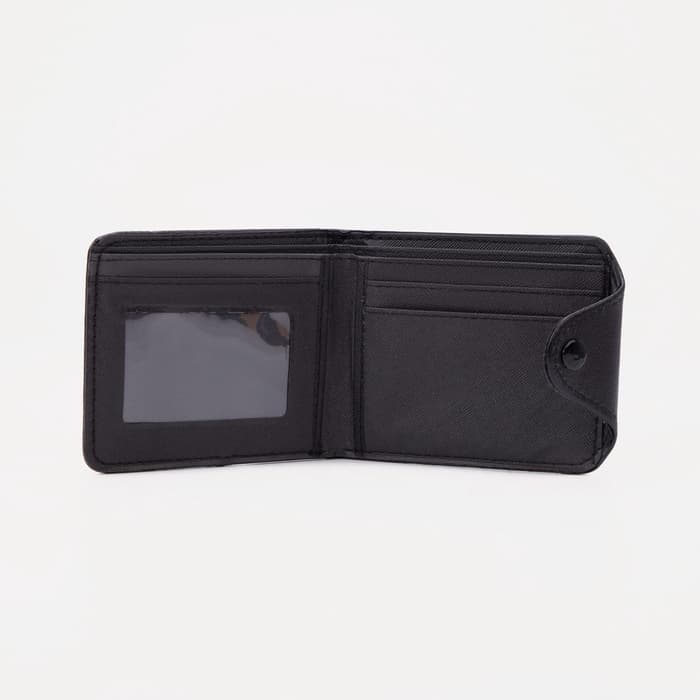 Портмоне мужское, на кнопке, чёрное