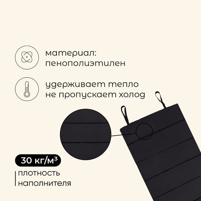 Коврик туристический maclay, складной, 180×60×1.5 см, МИКС