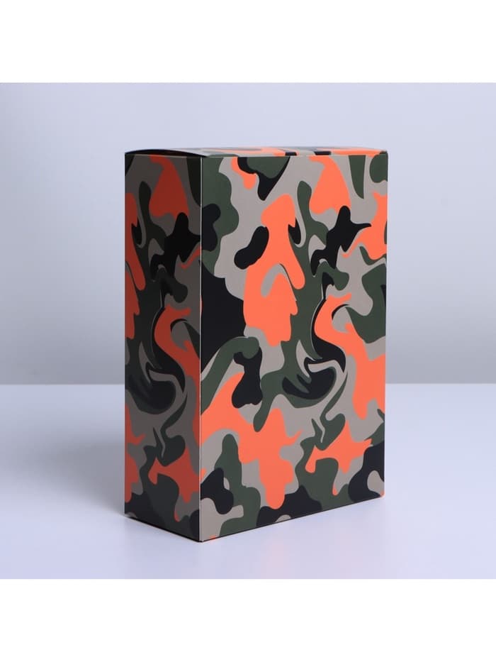 Коробка подарочная складная, упаковка, «Милитари», 16×23×7.5 см