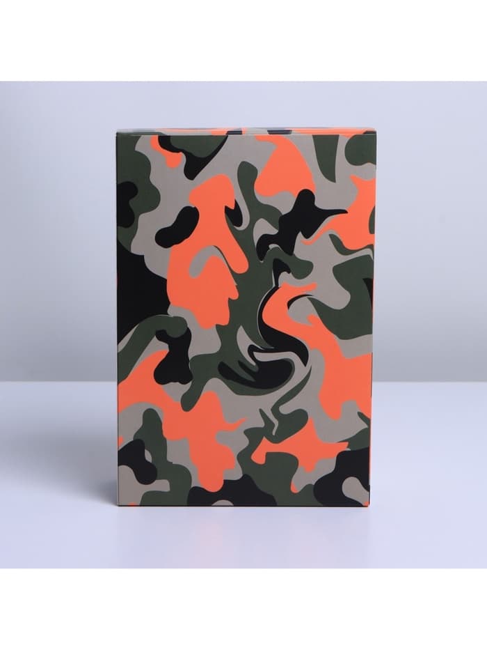 Коробка подарочная складная, упаковка, «Милитари», 16×23×7.5 см