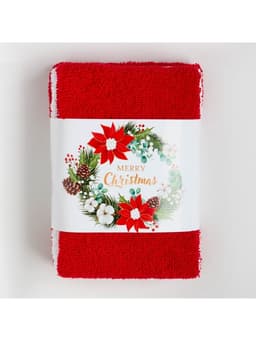 Полотенца махровые «Этель» Merry christmas, 30×30 см - 3 шт., 340 г/м², хлопок 100%