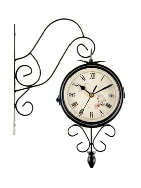 Часы настенные интерьерные «Весенние», двусторонние, на подвесе, плавный ход, 30×48 см, циферблат d=17 см, от батареек 2×АА