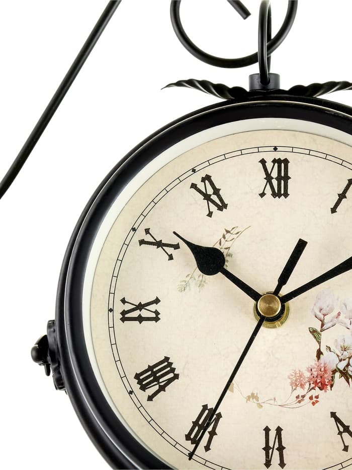 Часы настенные интерьерные «Весенние», двусторонние, на подвесе, плавный ход, 30×48 см, циферблат d=17 см, от батареек 2×АА