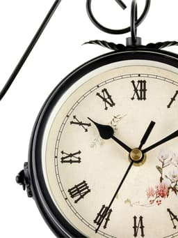 Часы настенные интерьерные «Весенние», двусторонние, на подвесе, плавный ход, 30×48 см, циферблат d=17 см, от батареек 2×АА