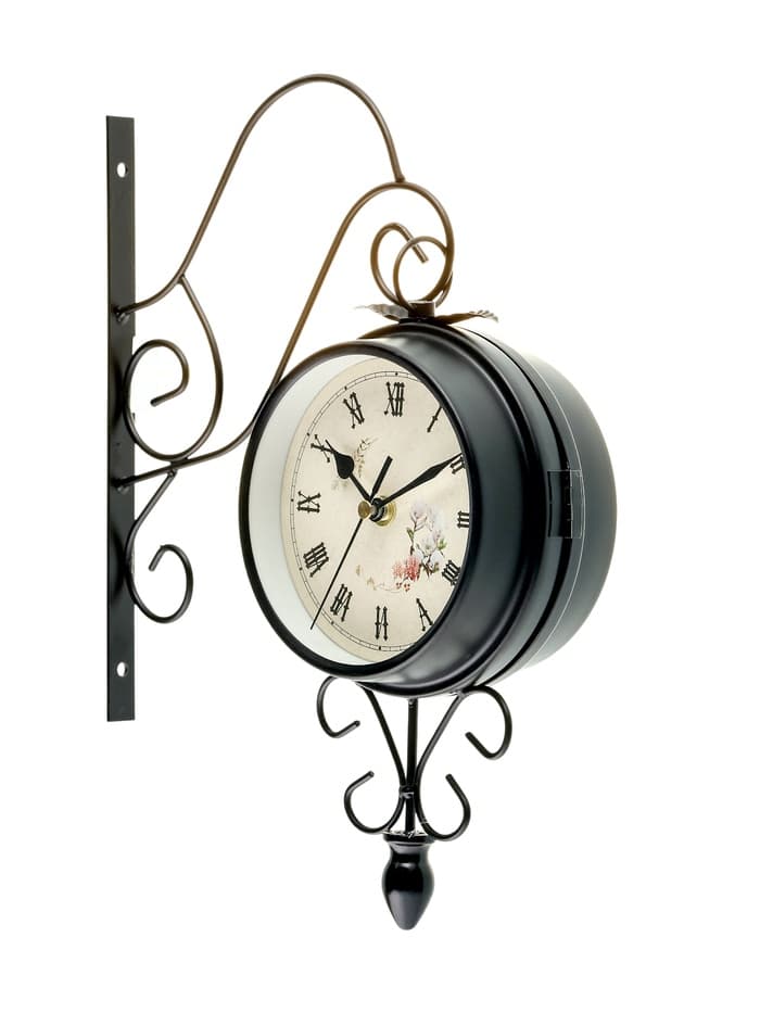 Часы настенные интерьерные «Весенние», двусторонние, на подвесе, плавный ход, 30×48 см, циферблат d=17 см, от батареек 2×АА