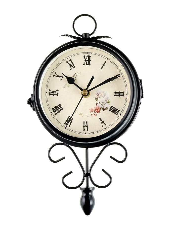 Часы настенные интерьерные «Весенние», двусторонние, на подвесе, плавный ход, 30×48 см, циферблат d=17 см, от батареек 2×АА