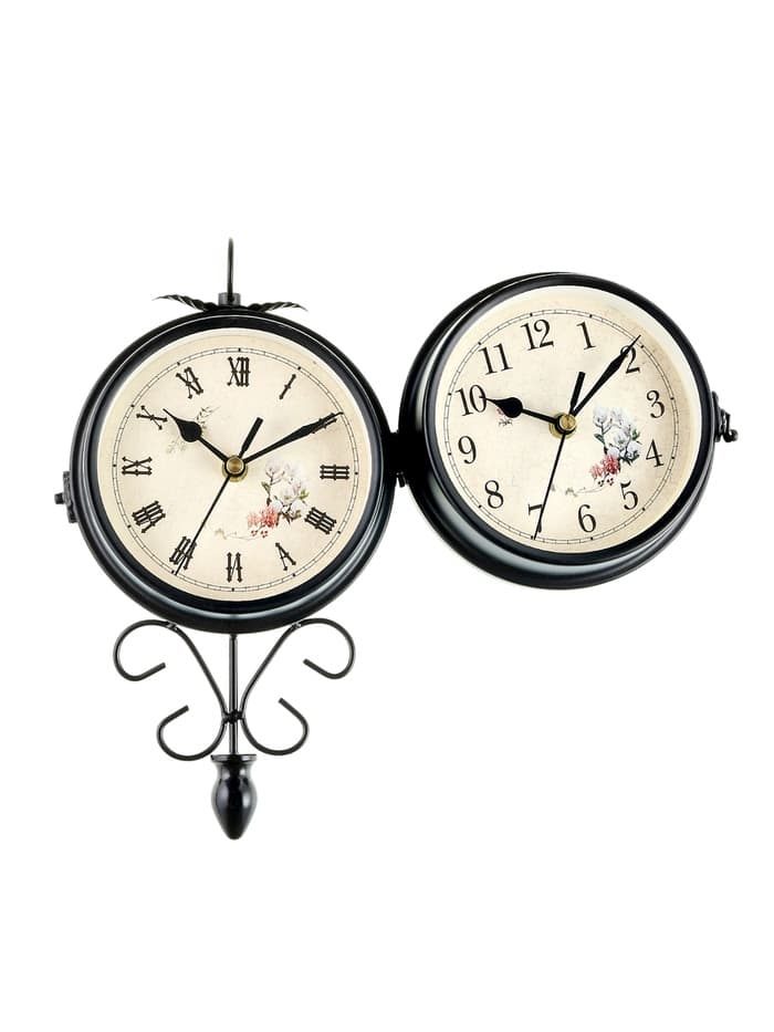 Часы настенные интерьерные «Весенние», двусторонние, на подвесе, плавный ход, 30×48 см, циферблат d=17 см, от батареек 2×АА