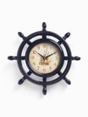 Часы настенные «Штурвал», серия: Море, плавный ход, d=35 см, коричневые