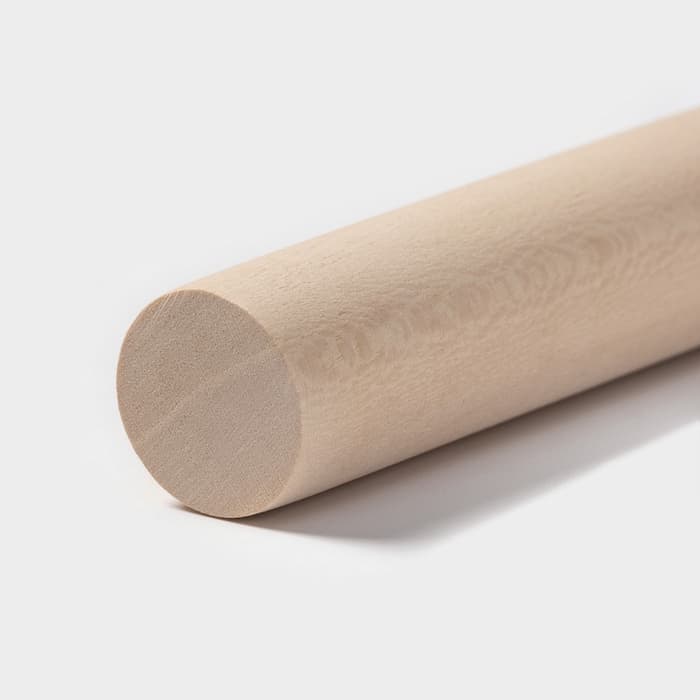 Скалка для теста Доляна, дерево, 28 см