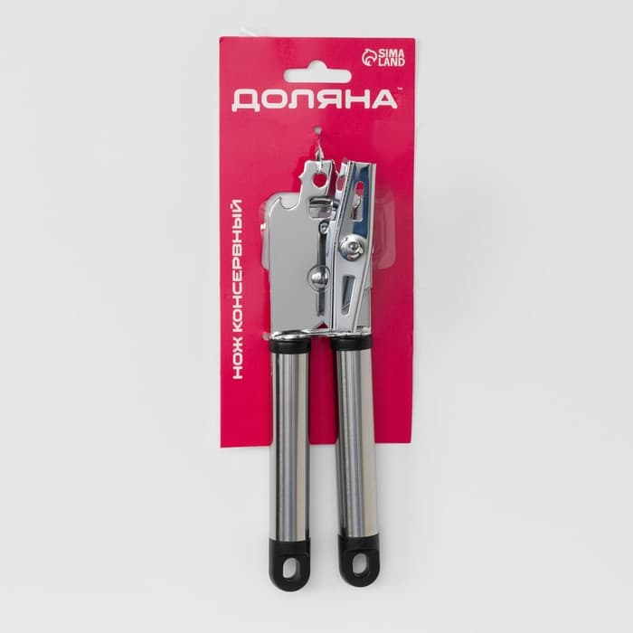 Нож консервный Доляна «Помощник», 20 см, чёрный