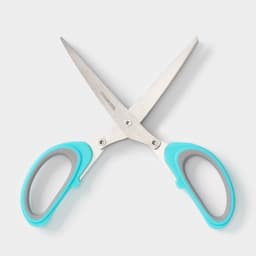 Ножницы кухонные для зелени Доляна «Кольца», 19 см, голубые