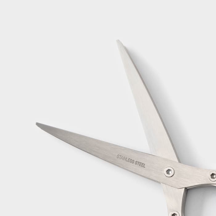 Ножницы кухонные для зелени Доляна «Кольца», 19 см, голубые