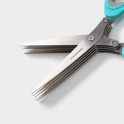 Ножницы кухонные для зелени Доляна «Кольца», 19 см, голубые