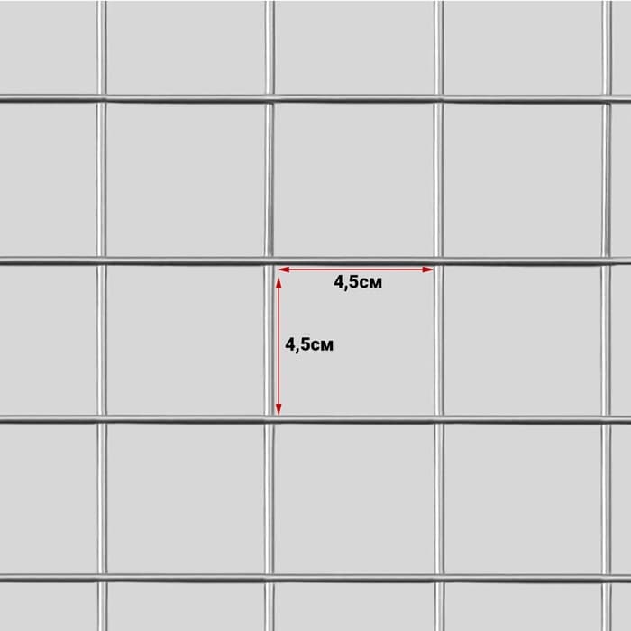 Сетка торговая 60×200 см, окантовка 6 мм, пруток - 4 мм, белая