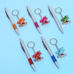 Набор подарочный, 2 предмета: ручка, брелок-единорог, МИКС