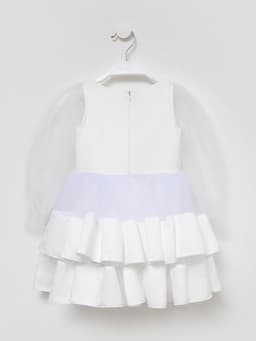 Платье нарядное для девочки KAFTAN, белое, размер 34 (122-128 см)