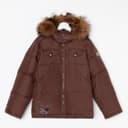 Куртка для мальчика, цвет коричневый, рост 134 см