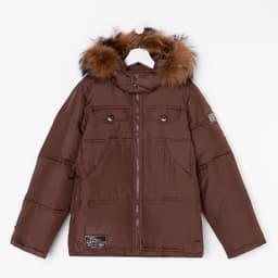 Куртка для мальчика, цвет коричневый, рост 134 см