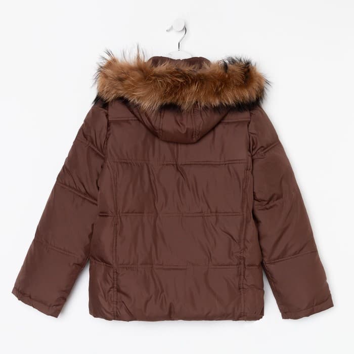 Куртка для мальчика, цвет коричневый, рост 134 см