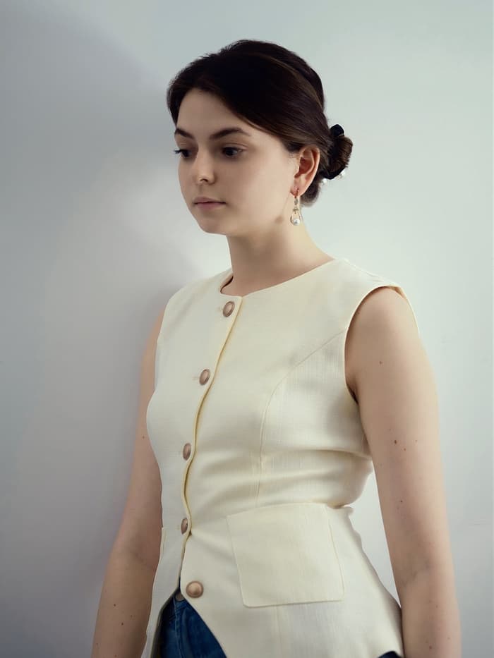 Серьги висячие «Жемчуг Грейс», белые в золоте