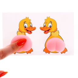 Антистресс - наклейка «Попка. Утёнок», в наборе 2 мялки
