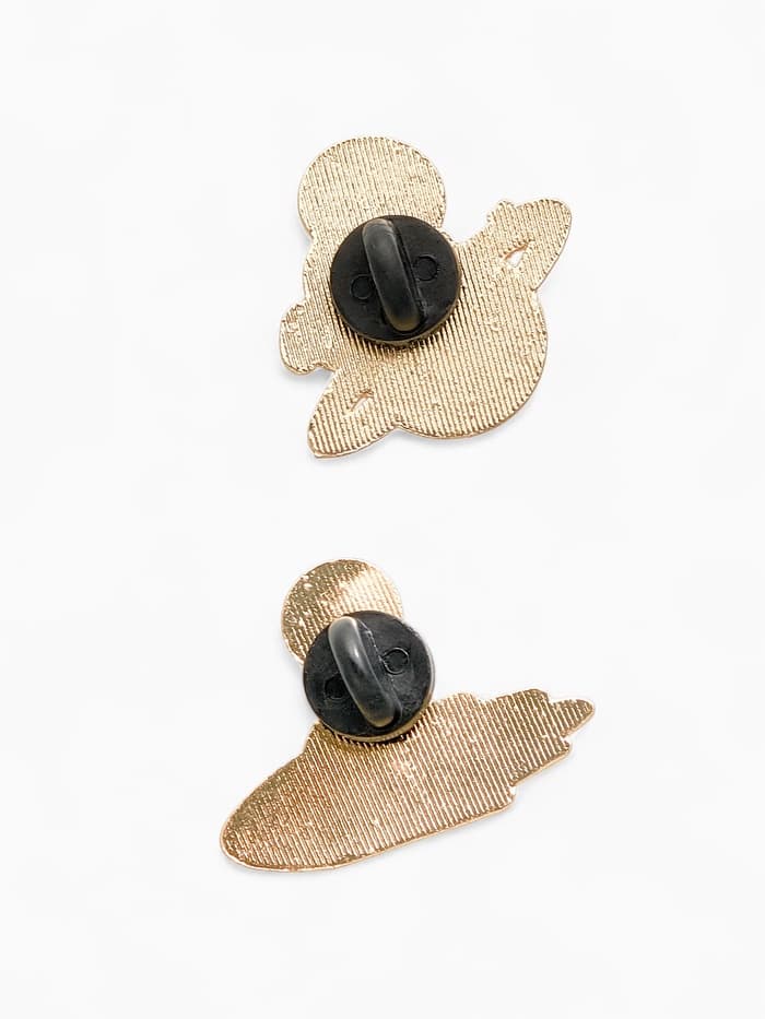 Набор значков (2 шт.) «Космонавты», цветной в золоте