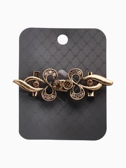 Зажим для кардигана «Бант», цвет золотой в чернёном золоте