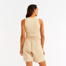 Майка домашняя женская MINAKU: Home collection, бежевая, размер 42