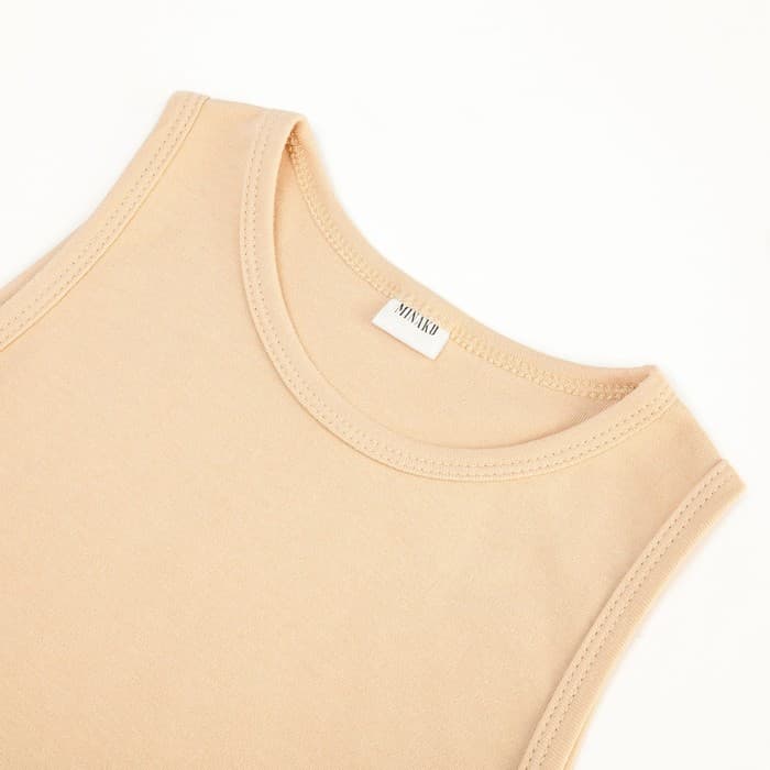 Майка домашняя женская MINAKU: Home collection, бежевая, размер 42