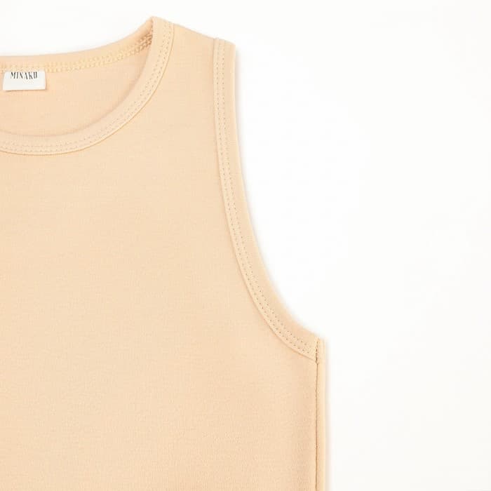 Майка домашняя женская MINAKU: Home collection, бежевая, размер 42