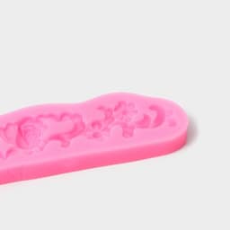 Молд для заливки Доляна «Цветочная композиция», силикон, 16.7×3.5×1 см, розовый