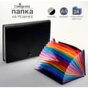 Папка - органайзер для хранения документов, А4, 24 отделения, 800 мкм, Calligrata, на резинке, черный
