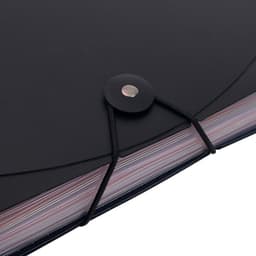 Папка - органайзер для хранения документов, А4, 24 отделения, 800 мкм, Calligrata, на резинке, черный